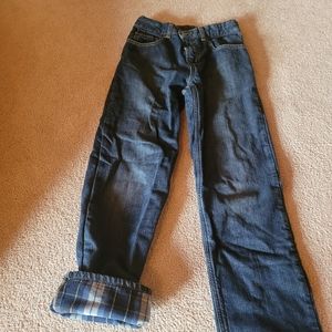 LL bean boys flannel lined jeans